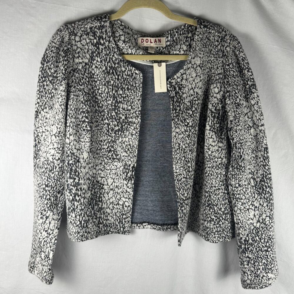 NWT Anthropology Dolan Jacket Small Black Cream Long Sleeve, Large, Business